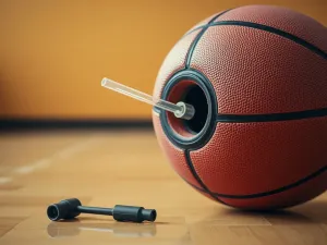 Jak napompować piłkę do koszykówki bez igły?
