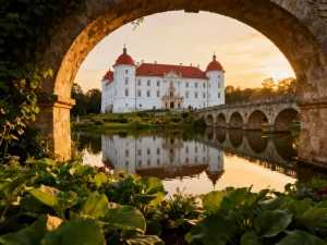 Wnętrze pociągu EIP z wygodnym fotelem, stolikiem i pasażerką pracującą przy laptopie na tle przesuwającego się krajobrazu.